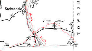 Close up of Davis Road, T583